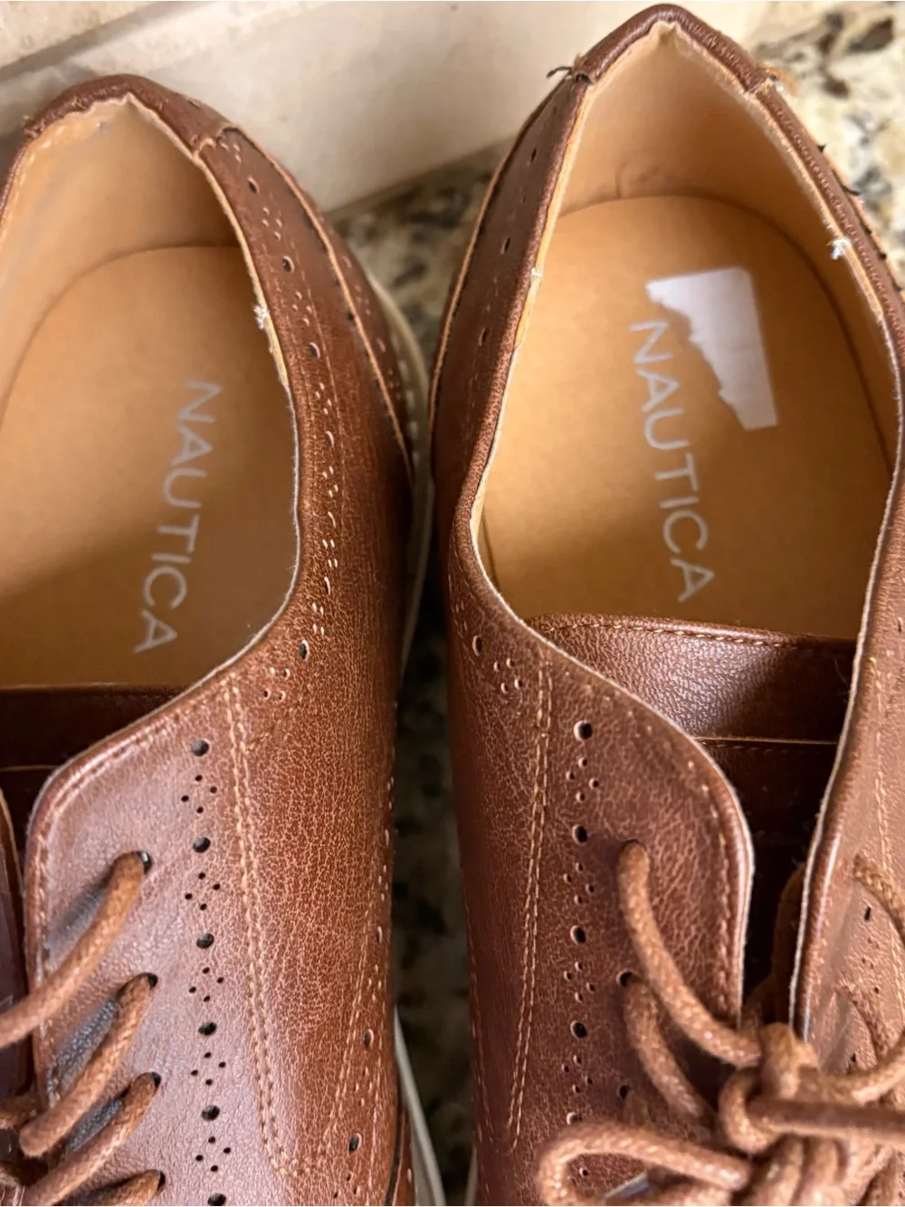 Nautica Brown Wingtip Derby Shoes